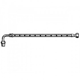 Latiguillo flexible gasóleo codo 1/4" Macho x 3/8" Hembra 300mm