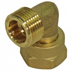 Codo de latón conexión tuerca loca 20x1.5 a Macho 20x1.5