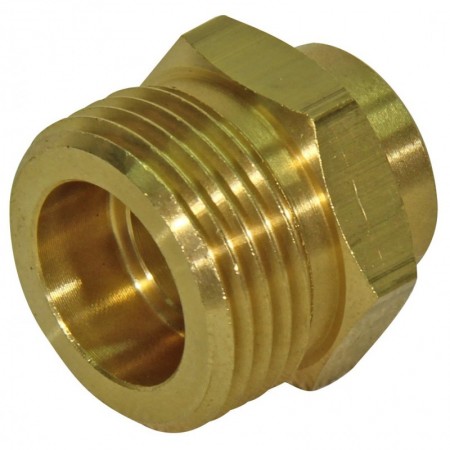 Enlace recto de latón soldar a Ø12 y rosca Macho 20x1.5