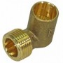Codo 90º de latón soldar a Ø15 y rosca macho 20x1.5 para baterías colectoras de G.L.P.
