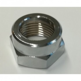 Tuerca de latón cromada rosca Hembra 20x1.5 Ø15.3mm