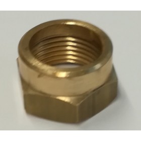 Tuerca de latón rosca Hembra 20x1.5 Ø17.2mm