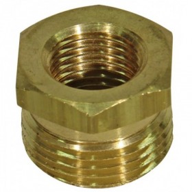 Enlace recto de latón rosca Hembra 1/4" x Macho 20x1.5
