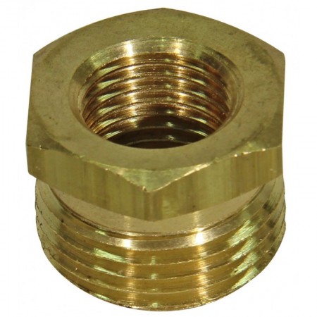 Enlace recto de latón rosca Hembra 1/4" x Macho 20x1.5