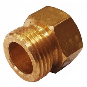 Enlace recto de latón rosca Hembra 20x1.5 x Macho 21.8