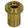 Enlace recto de latón rosca Macho 1/4" a utilizar con tuercas de 20x1.5. 1/2" y 21.8