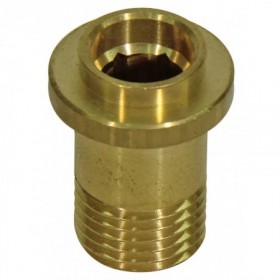 Enlace recto de latón rosca Macho 1/4" a utilizar con tuercas de 20x1.5. 1/2" y 21.8