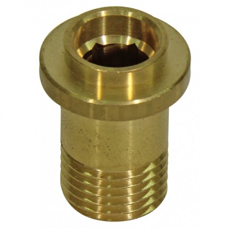 Enlace recto de latón rosca Macho 1/4" a utilizar con tuercas de 20x1.5. 1/2" y 21.8
