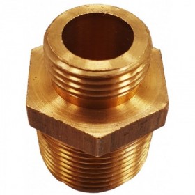 Enlace recto de latón Macho 3/4"NPT a Macho 20x1.5