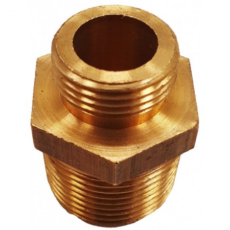 Enlace recto de latón Macho 3/4"NPT a Macho 20x1.5