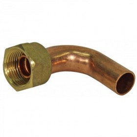Racor curvo tuerca loca 20x1.5 precintable. soldar Cu Ø18mm