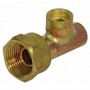 Racor dos piezas 20x1.5 soldar Cu Ø15mm con toma roscada Hembra 1/4"