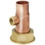 Racor dos piezas precintable 20x1.5 soldar Cu Ø15mm con toma roscada Hembra 1/4"