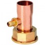 Racor dos piezas precintable 20x1.5 soldar Cu Ø18mm con toma débil calibre soldada