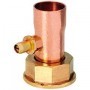 Racor dos piezas precintable 20x1.5 soldar Cu Ø18mm con toma débil calibre soldada