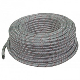 Rollo de 50m tubo para gas GLP trenzado metálico exterior Øint. 9 x Øext.15mm.