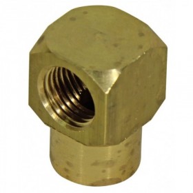 Te de latón Hembra 1/4" formato reducido.