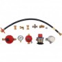 Kit para montaje de 2 botellas domésticas de GLP con inversor automático. limitador y regulador de baja presión.