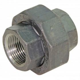 Tuerca unión de tres piezas forjada de acero al carbono rosca hembra-hembra 1" NPT