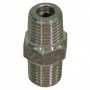 Doble macho forjado de acero al carbono conexión 1/4" NPT