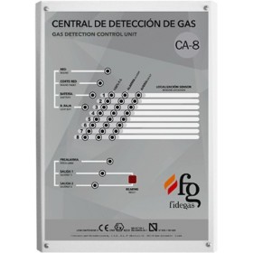 Central de detección para 8 sondas tipo S/3 FIDEGAS CA-8