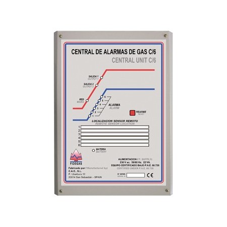 Central para 6 sondas tipo S/10  FIDEGAS C-6