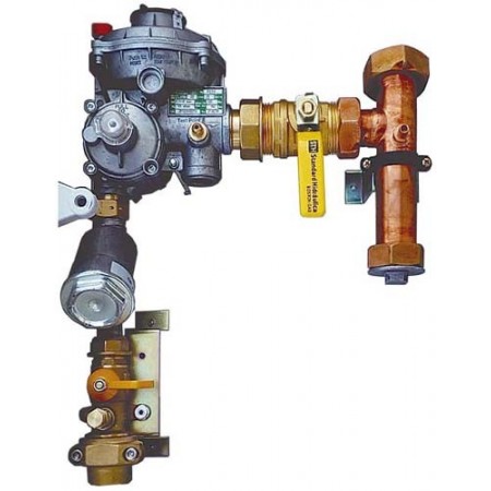 Conjunto MPB de 25 Nm3/h con Ps 150 mbar entrada PE Ø 32. Seguridad de Máx. y Min. MERCAGAS AS25Mm