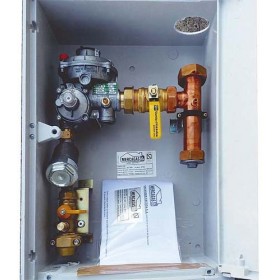 Armario MPB de 50 Nm3/h con Ps 100 mbar entrada PE Ø 32. Solo seguridad de Máx. MERCAGAS AS50M