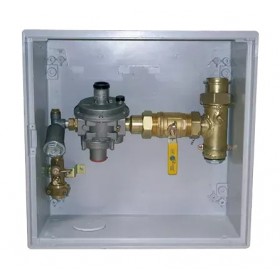 Armario MPB de 75 Nm3/h con Ps 100 mbar entrada PE Ø 32. Solo seguridad de Máx. MERCAGAS AS75M