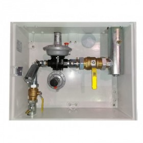 Armario MPB de 100 Nm3/h con Ps 22 mbar entrada AC 1". Seguridad de Máx. y Mín.  Con DIVAL 512 MERCAGAS AS100Mm