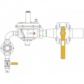 Armario MPB de 160 Nm3/h con Ps 150 mbar entrada AC 1-1/4". Seguridad de Máx.  MERCAGAS AS160M