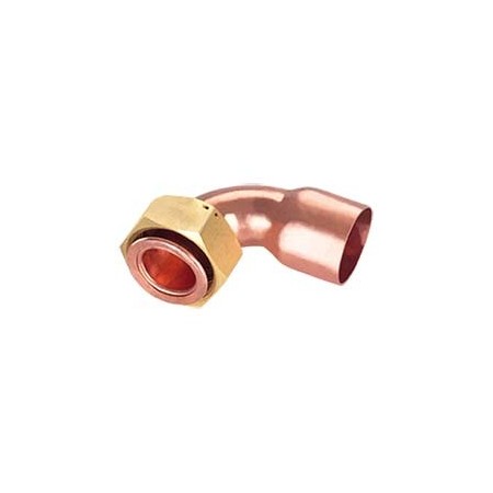 RACOR 2 PZAS. CURVO 3/4" x 22 JUNTA PLANA PRECINTABLE