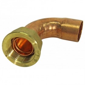 RACOR CURVO ACOPLAMIENTO CONT. 7/8"x15 COBRE PRECINTO