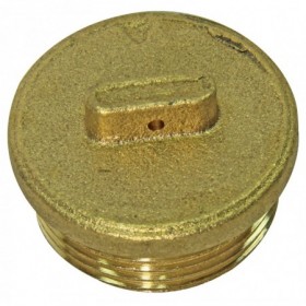 Tapón de latón macho rosca 7/8" precintable