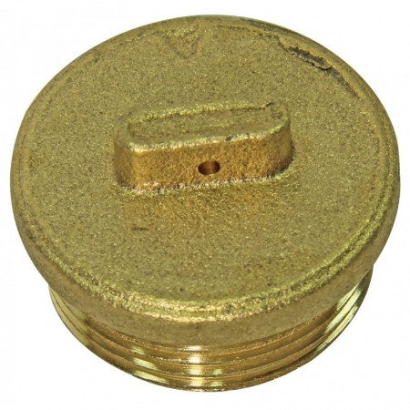 Tapón de latón macho rosca 7/8" precintable