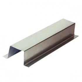 Protección para tuberías en chapa galvanizada de esPEsor 1.5 mm longitud 2 m ancho 35 mm x profundo 50 mm