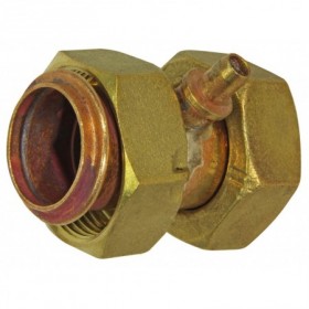 ACOPLAMIENTO DOBLE H2 1/2"xH2" CON PURGADOR Y PRECINTO