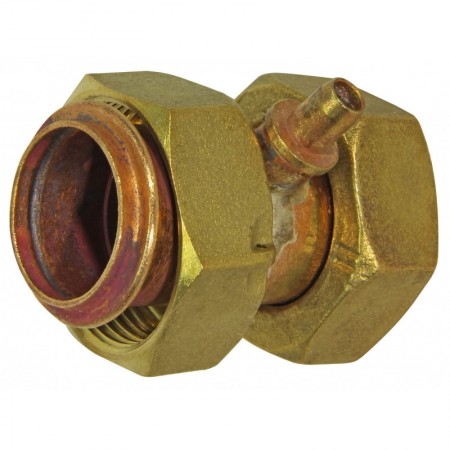 ACOPLAMIENTO DOBLE H2 1/2"xH2" CON PURGADOR Y PRECINTO