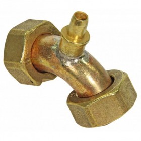 CURVO DOBLE TUERCA CON PURGADOR 1"x7/8"