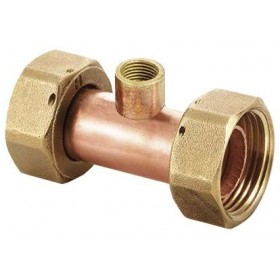 RECTO DOBLE H1 1/4"xH1 1/4" CON TOMA DE 1/4" PRECINTABLE