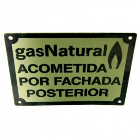 LETRERO SEÑALIZACION PLACA     FACHADA POSTERIOR