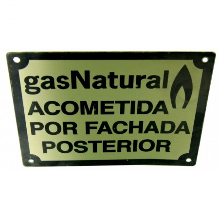 LETRERO SEÑALIZACION PLACA     FACHADA POSTERIOR