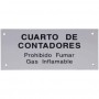 Letrero cuarto de contadores para colocar en el interior (Comunidad de Madrid)