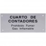 Letrero cuarto de contadores para colocar en el interior (Comunidad de Madrid)