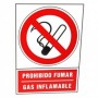 Letrero prohibido fumar dibujo de cigarrillo (tamaño A4)