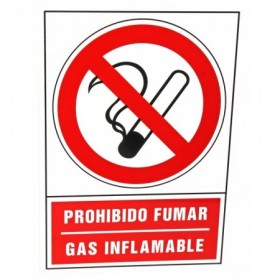 Letrero prohibido fumar dibujo de cigarrillo (tamaño A4)