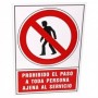 Letrero " Prohibida la entrada a toda PErsona ajena al servicio" (tamaño A4)