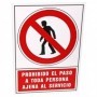 Letrero " Prohibida la entrada a toda PErsona ajena al servicio" (tamaño A4)