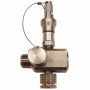 CONJUNTO VALVULA 3 VIAS CUERPO INOX PN100 1/2 NPT CON BASE ENCHUFE + TAPON