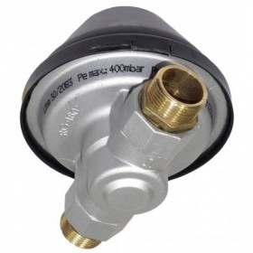 REGULADOR ABONADO LINEA M 3/4" X M 3/4" 20 MBAR. C/CAPUCHON ENTRADA Y SALIDA EN LATON